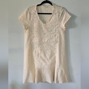 Mystree Elegant Cream Dress